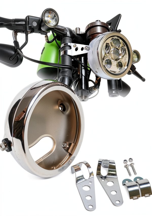 Motorcycle Headlight Housing HENGTUAOTO Steel 5.75-0