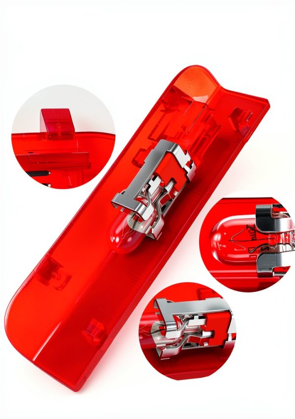 HUFEWU Automotive Headlight Housing Red Welcome Light-3