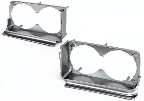 HECASA Headlamp Housing ABS Plastic Silver Fit-1