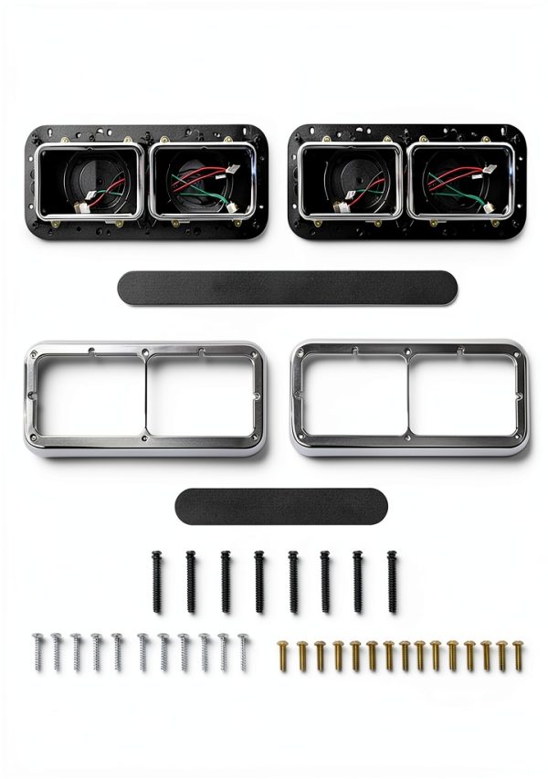 YUWUTF Headlight Housing Base PP Stainless Steel-2