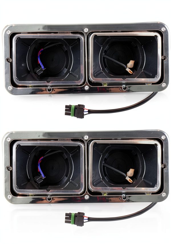 Yundrel Silvery Headlight Housing Base for Semi Trucks-0