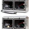 YUWUTF Headlight Housing Base PP Stainless Steel-0