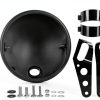 Motorcycle Headlight Housing PSLER Metal Black-6