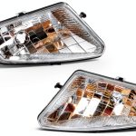 CPOWACE Headlight Housing Black Plastic Front Fit-0