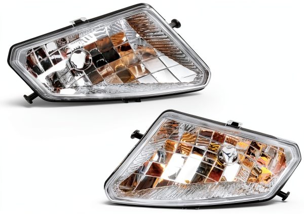 CPOWACE Headlight Housing Black Plastic Front Fit-0
