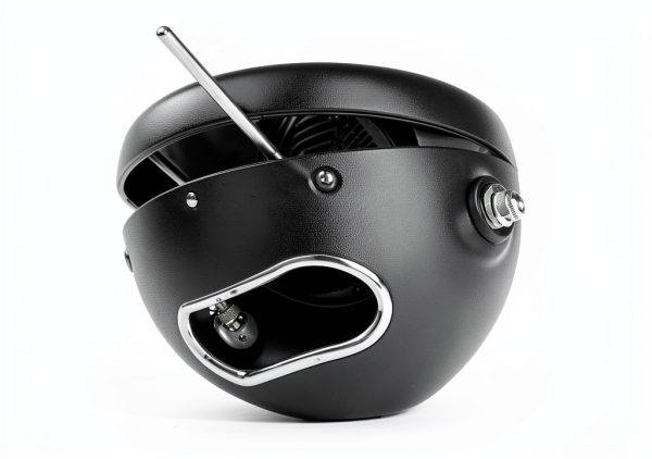 Motorcycle Headlight Housing Riasdy Steel Black-5