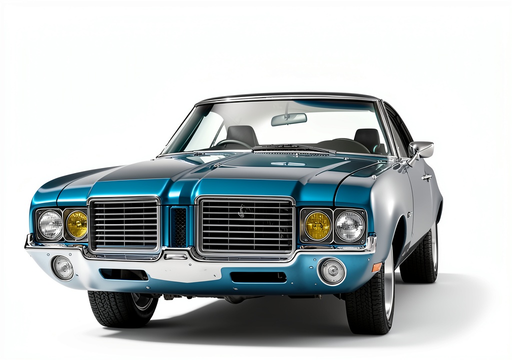 HECASA headlamp housing installed on a 1972 Oldsmobile Cutlass