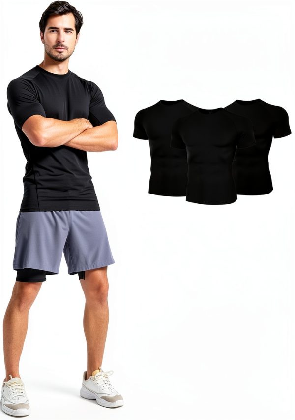 Compression Shirt Pavo Men's Quick Dry Tee-4