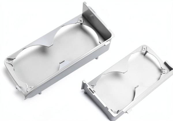 HECASA Headlamp Housing ABS Plastic Silver Fit-3