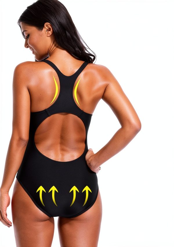 Women's Athletic One Piece Swimsuit by Brand Name-4