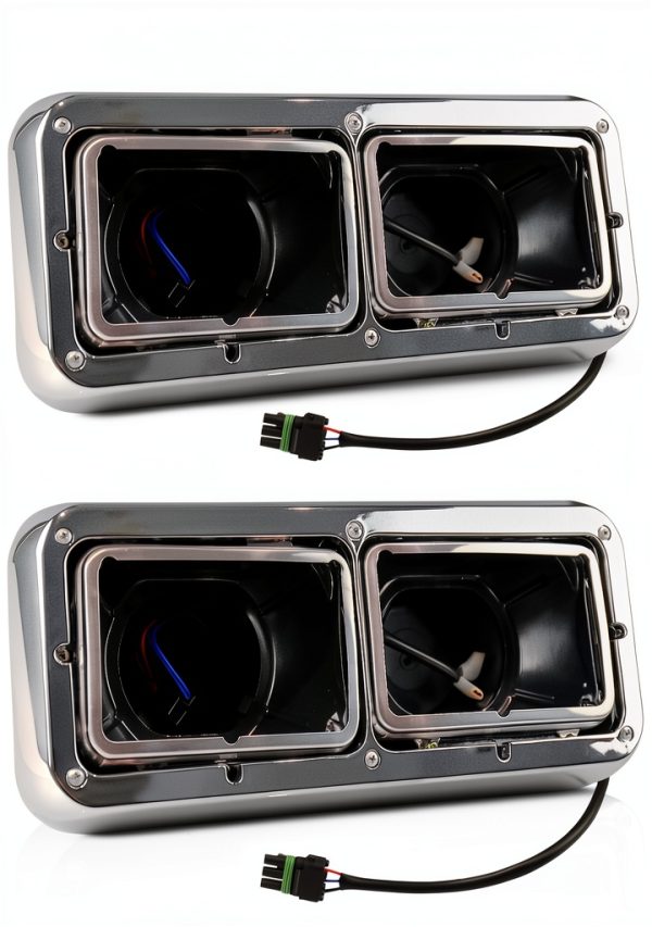Yundrel Silvery Headlight Housing Base for Semi Trucks-7