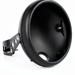 Motorcycle Headlight Housing PSLER Metal Black-0