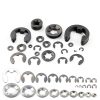 Glarks 261pcs 65Mn-Steel Tooth Lock Washers and E-Clip Kit-4