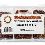 Stainless Steel Lock Washer Kit Stainless Town 425pcs-0