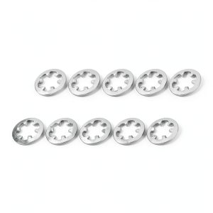 METALLIXITY Internal Tooth Washers (M3x6mm) 100Pcs, 304 Stainless Steel Internal Serrated Lock Washer - for Renovation, Mechanical Equipment Fasteners-0