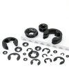 Glarks 261pcs 65Mn-Steel Tooth Lock Washers and E-Clip Kit-6