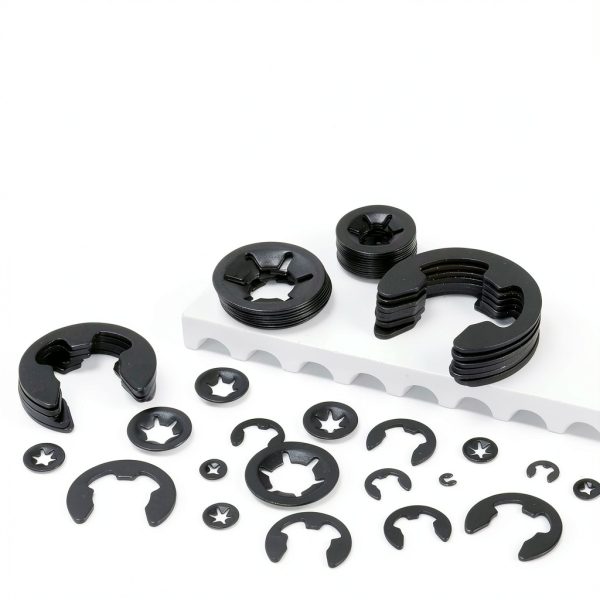 Glarks 261pcs 65Mn-Steel Tooth Lock Washers and E-Clip Kit-6
