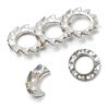 External Tooth Washers uxcell M4 70pcs 304 Stainless Steel Locking-2