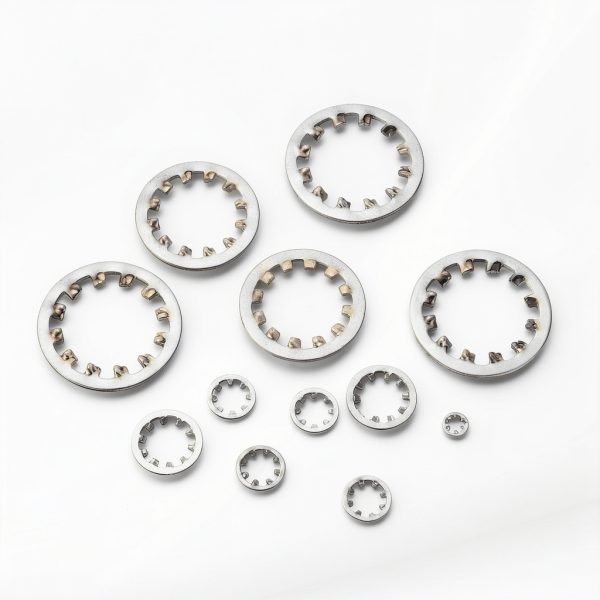 uxcell 100Pcs 6# Internal Tooth Lock Washer 304 Stainless Steel Star-4