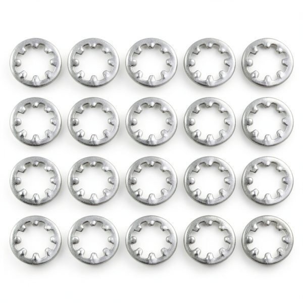 uxcell 100Pcs 10# Internal Tooth Lock Washer, 304 Stainless Steel Multi-Tooth Star Washer Locking Fastener, Silver Tone-0