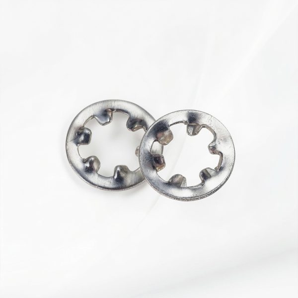 uxcell 100Pcs 6# Internal Tooth Lock Washer 304 Stainless Steel Star-2