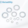 uxcell 40Pcs 5/16 Internal Tooth Lock Washer, 304 Stainless Steel Multi-Tooth Star Washer Locking Fastener, Silver Tone-4