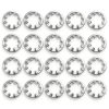 uxcell 40Pcs 5/16 Internal Tooth Lock Washer, 304 Stainless Steel Multi-Tooth Star Washer Locking Fastener, Silver Tone-0