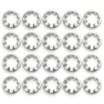 uxcell 40Pcs 5/16 Internal Tooth Lock Washer, 304 Stainless Steel Multi-Tooth Star Washer Locking Fastener, Silver Tone-0