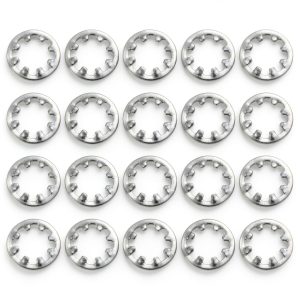 uxcell 40Pcs 5/16 Internal Tooth Lock Washer, 304 Stainless Steel Multi-Tooth Star Washer Locking Fastener, Silver Tone-0