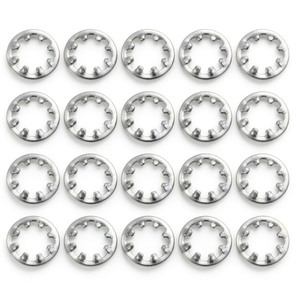 uxcell 40Pcs 5/16 Internal Tooth Lock Washer, 304 Stainless Steel Multi-Tooth Star Washer Locking Fastener, Silver Tone-0