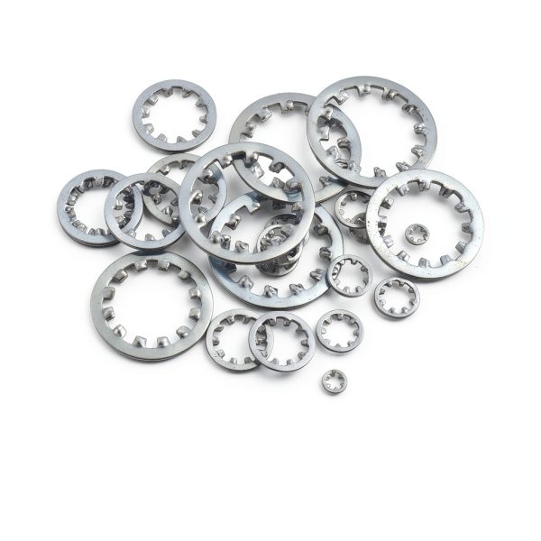 uxcell 100Pcs 6# Internal Tooth Lock Washer 304 Stainless Steel Star-3