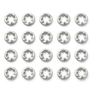 uxcell 100Pcs 6# Internal Tooth Lock Washer 304 Stainless Steel Star-0
