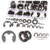 Glarks 261pcs 65Mn-Steel Tooth Lock Washers and E-Clip Kit-3