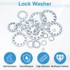 uxcell 40Pcs 5/16 Internal Tooth Lock Washer, 304 Stainless Steel Multi-Tooth Star Washer Locking Fastener, Silver Tone-3